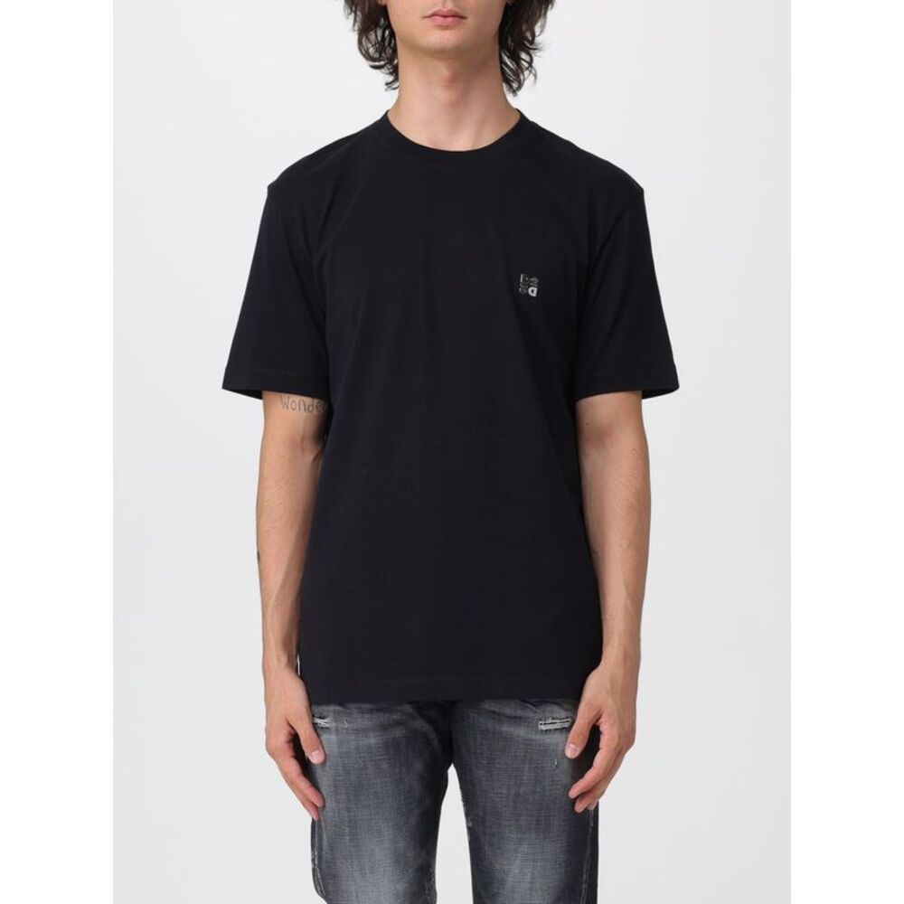 Dsquared2 Men Crewneck Cotton T-Shirt Dsquared2 With Contrast Logo
